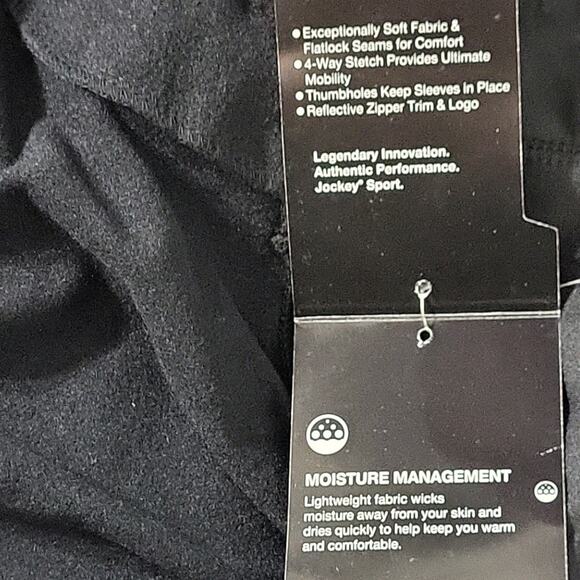 JOCKEY Top L LARGE Sport Mens Quarter Zip Athletic Fit - Picture 9 of 9